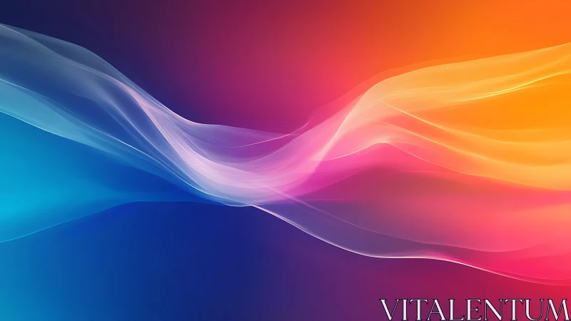 Radiant gradient waves flow across vibrant dual-color field.