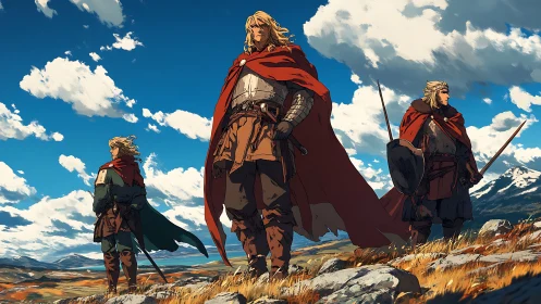 Valiant warriors stand proud beneath wide open northern skies