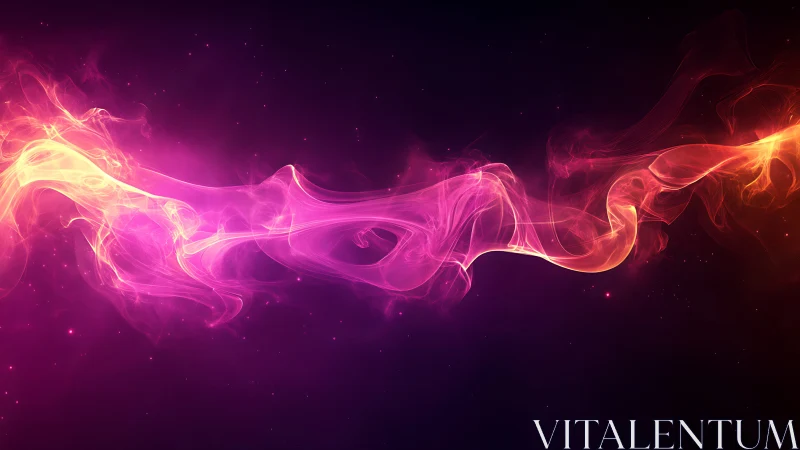 Neon nebula ribbons drift like silk across cosmic night