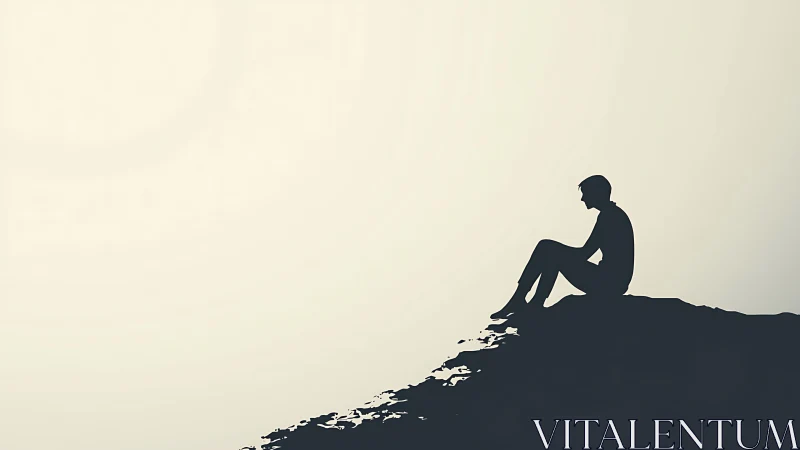 Quiet hillside solitude under a soft, open sky at dusk.