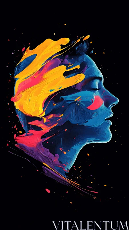 Vibrant painted profile celebrates color, calm, and imagination