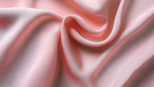 Draped Silk Forms Create Undulating Shapes in Soft Rose Tones.