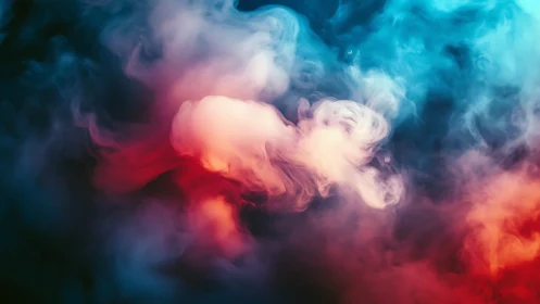 Soft clouds of colored smoke drift in a dreamy embrace