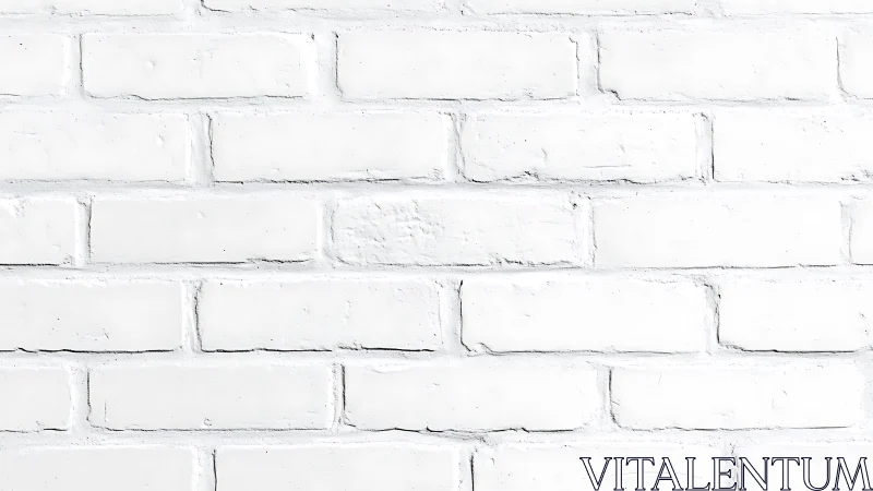 Bright white brick wall invites calm, clean creativity