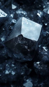 Nocturne crystal cluster glows with icy, inner starlight.