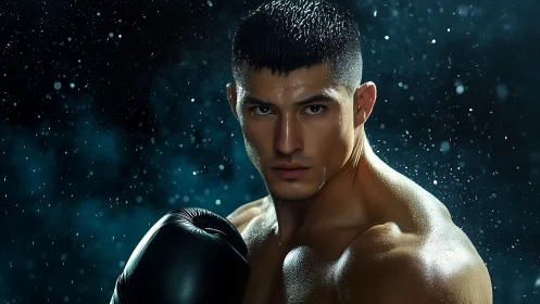 Powerful Athlete Ready for Champion Performance