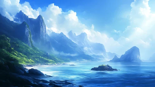 Misty Fjord Paradise: Towering Peaks Meet Crystalline Waters.