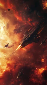 Space Battle Erupts in Cosmic Inferno