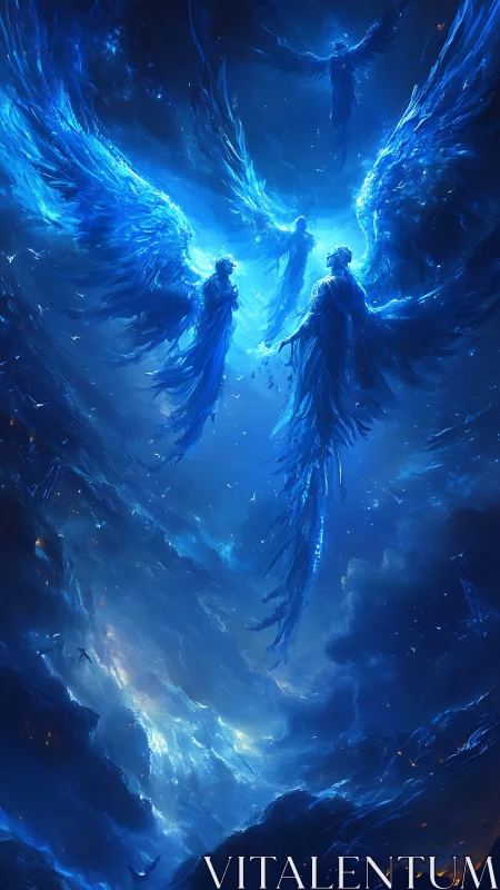 Luminous seraphic constructs in stratified nebular vortex field.