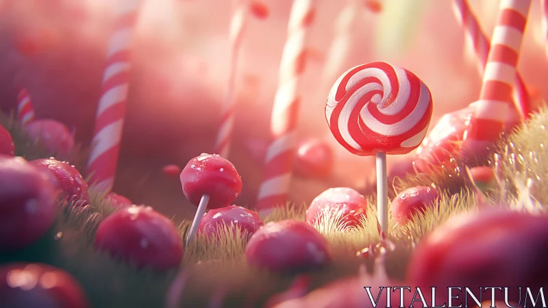 Dreamscape Lollipop Garden: Surreal Confectionery Field.