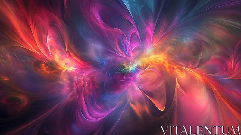 Fractal energy bloom with radiant multicolor spectral filaments