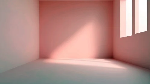 Soft-lit minimal interior shows planar geometry and diffuse shading