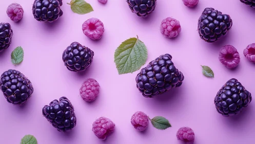 Chromatic macro study of berries on uniform magenta substrate.
