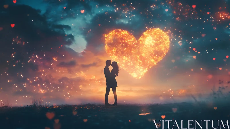 Two Hearts Ignited Under Starlit Skies.