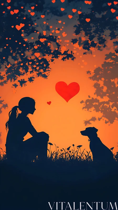 Sunset Silhouettes: Where Hearts Float and Bonds Bloom.