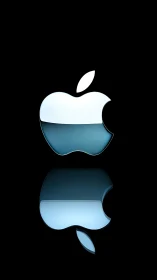 Two Water-Filled Apple Silhouettes Dance Against Midnight