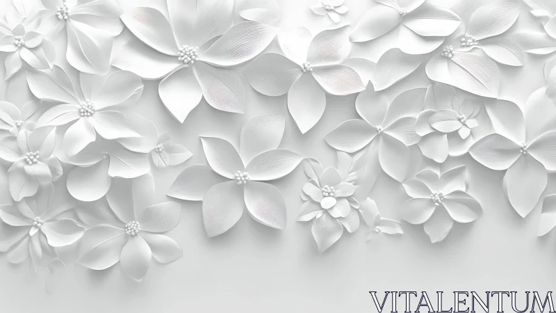 Beautiful White Flowers Create an Elegant Dimensional Design