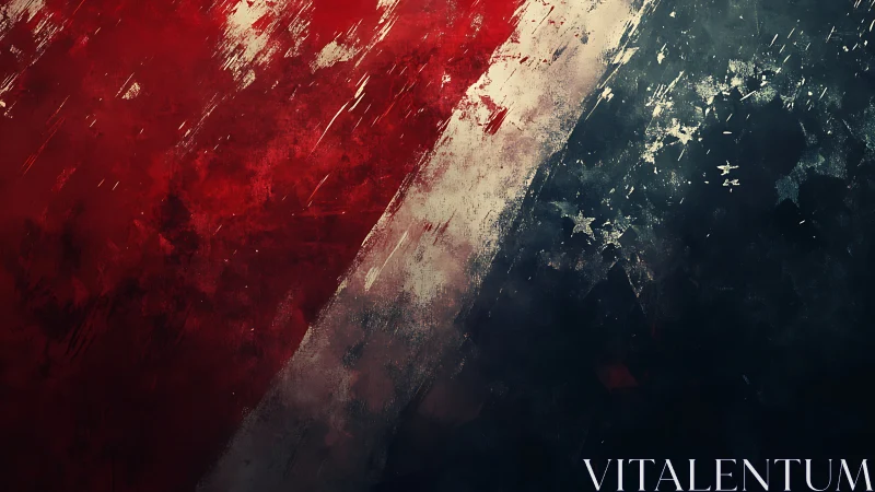 Abstract patriotic flag streaks with distressed texture.