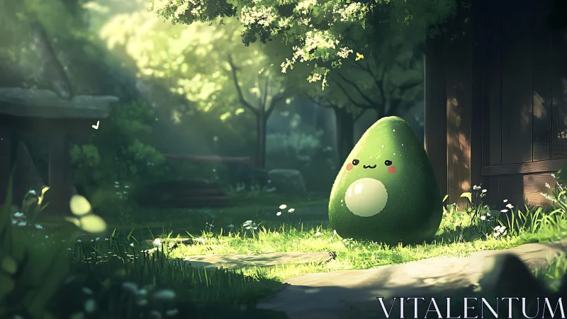 Cute forest creature basks in gentle morning sunlight