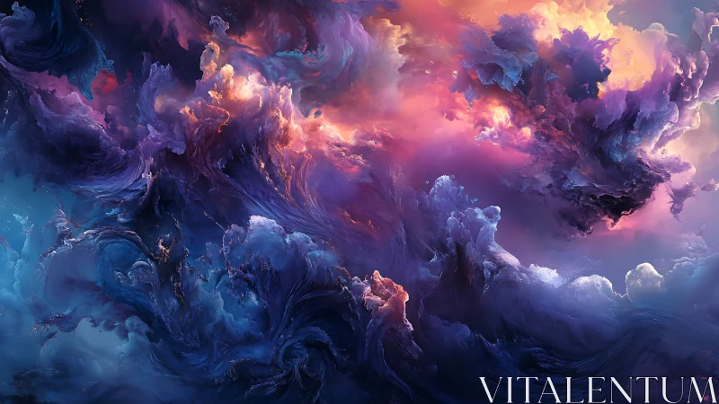 Celestial storm of color swirls gently across a dream sky