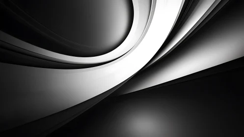 Curving light and shadow flows in a soft monochrome dance.