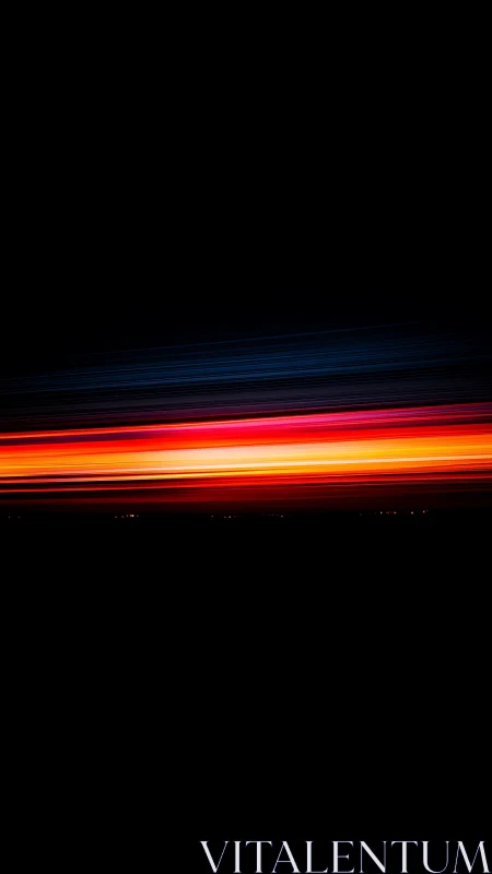 Neon horizon streaks with saturated reds and deep void space.