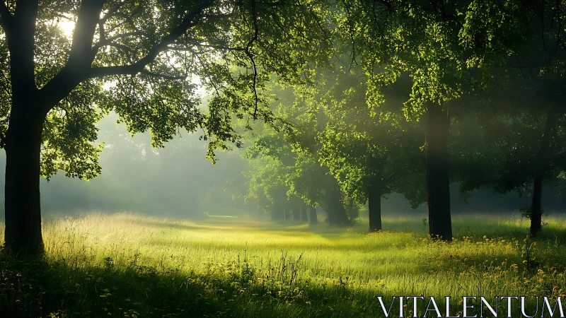 Woodland Amphitheater: Where Emerald Light Dances Through Ancient Trees.