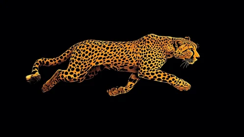 Spotted lightning sprints through midnight’s digital silence