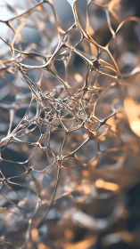 Transparent mesh structure is rendered with shallow focus