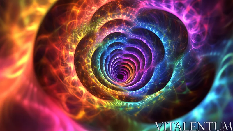 Spectral fractal vortex tunnel with nested concentric coils