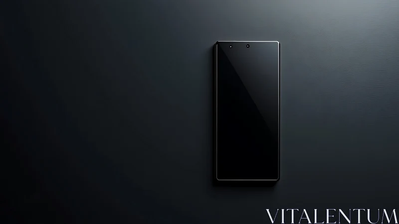 Mobile device mockup against gradient background.