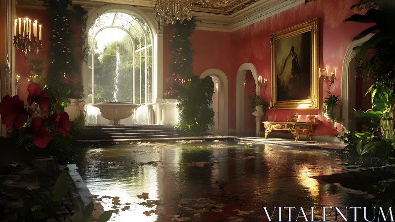 Neoclassical Grand Gallery with Flooded Floors and Arched Fenestration.