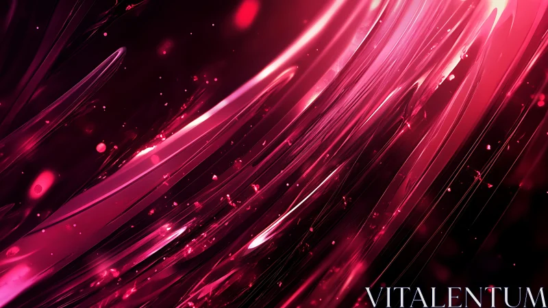 Dynamic Abstract Red Light Streaks Digital Art Background.