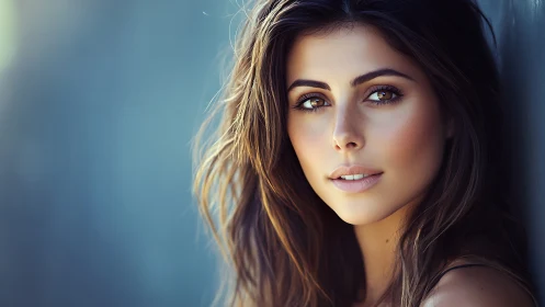 Soft sunlight embraces a calm, confident woman’s gentle gaze