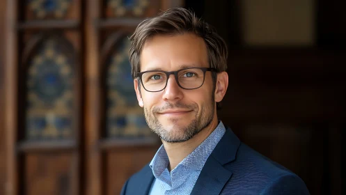 Crisp-eyed professional shares a quiet, confident half-smile