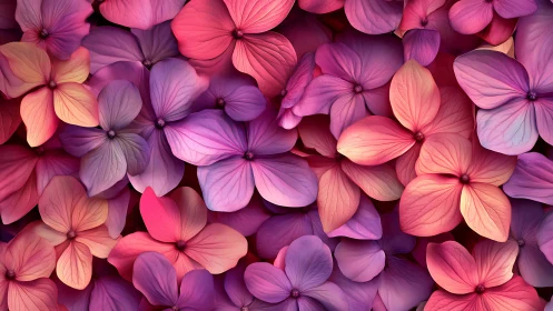 Luminous Petals: A Garden of Pink and Purple Dreams.