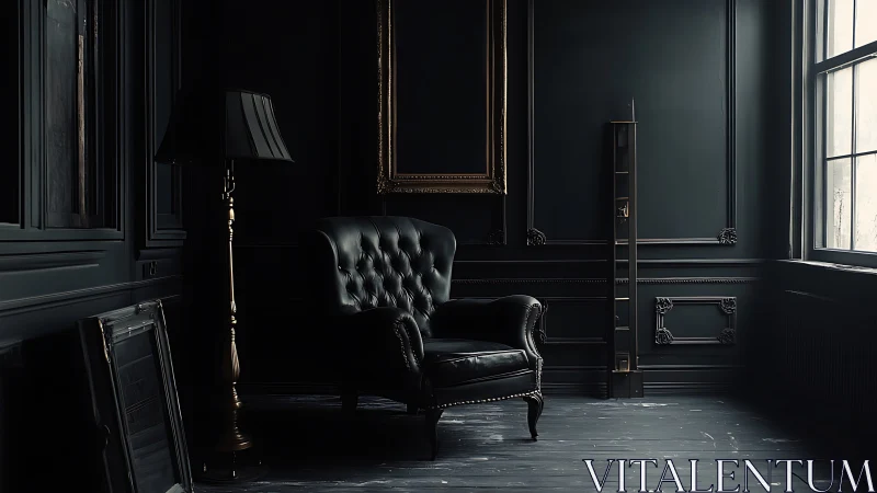 Midnight parlor of shadows and leatherbound silence. Period.