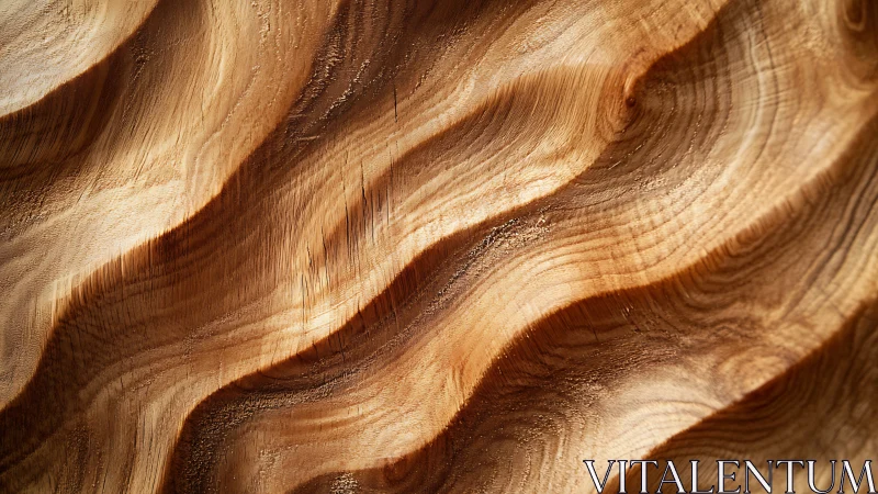 Sunlit wooden waves carve a warm flowing landscape. Period.
