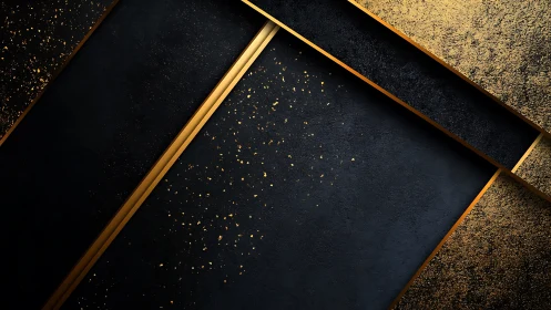 Black luxury background with diagonal gold metallic frames.
