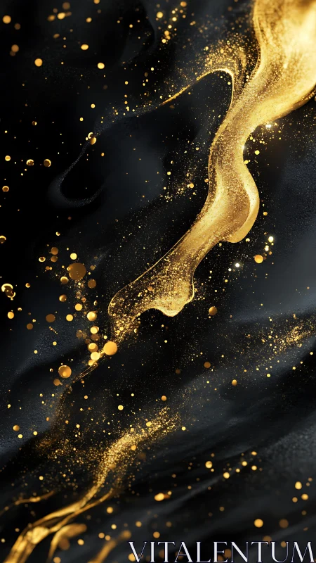 Liquid starlight cascades across velvet-black cosmic night.