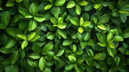 Dense green foliage pattern shows layered radial leaf clusters