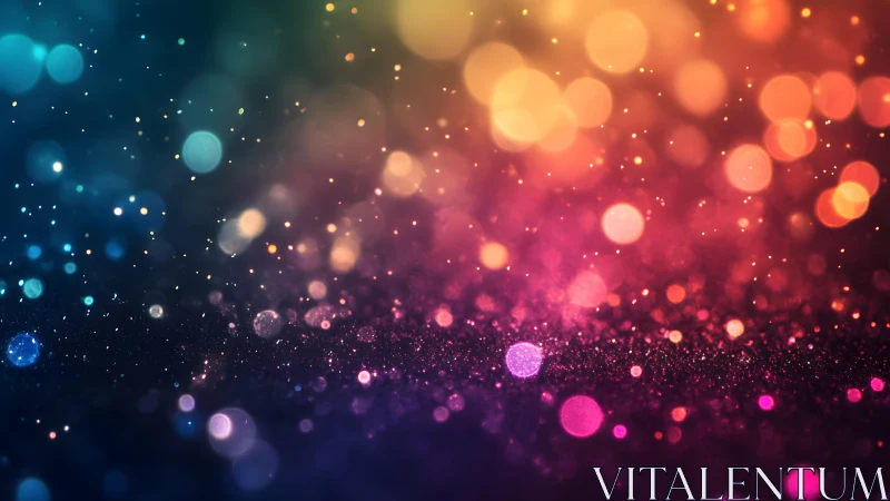 Vibrant Bokeh Lights Abstract Background with Glittering Texture.
