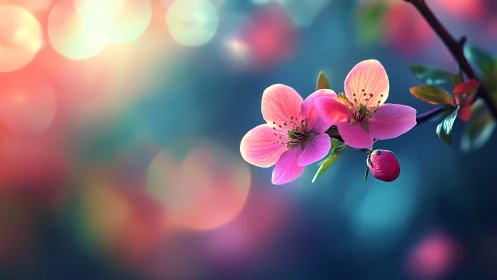 Pink Dianthus Blossoms with Bokeh: Shallow Depth Field Floral Study