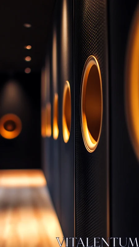 Golden Speakers Singing in the Shadows