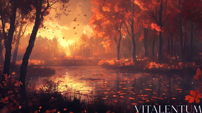 Immersive Wetland Wildfire with Atmospheric Light Diffusion.