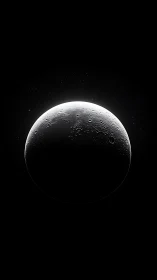 Selenographic crescent with high-contrast terminator banding.