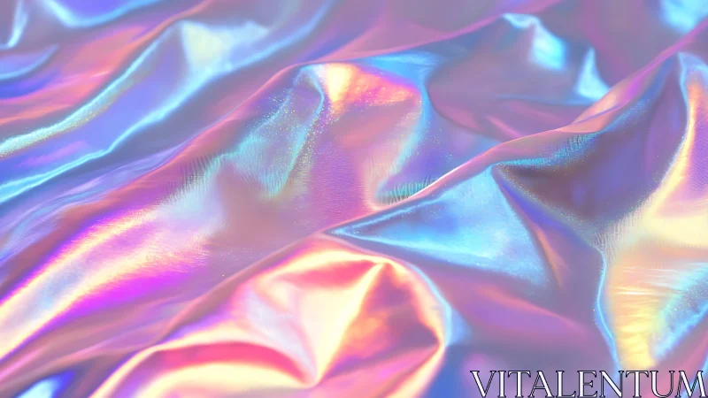 Iridescent satin folds reveal prismatic spectral reflections