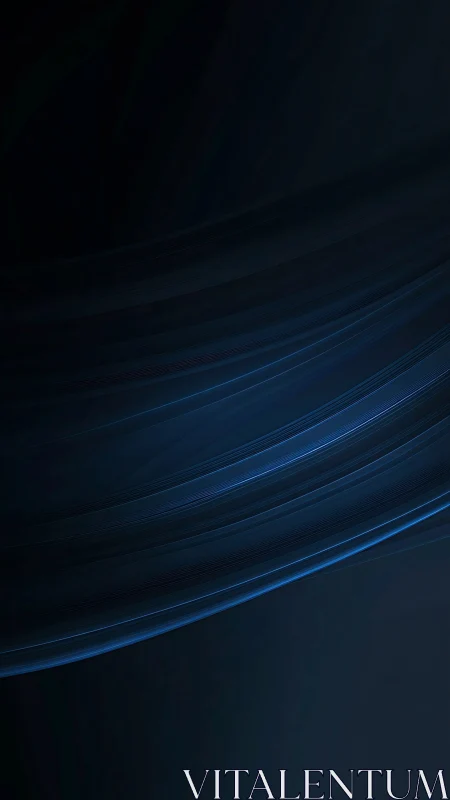 Dark blue light trails sweep across a minimalist abstract field