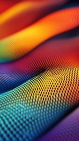 Colorful woven waves of light in a softly shifting pattern.