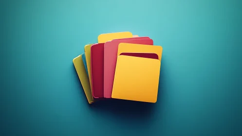 Colorful folder stack bringing order to your digital world.